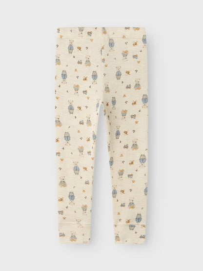 Name it Mini | Willos Ull leggings Bamse - Peyote Melange