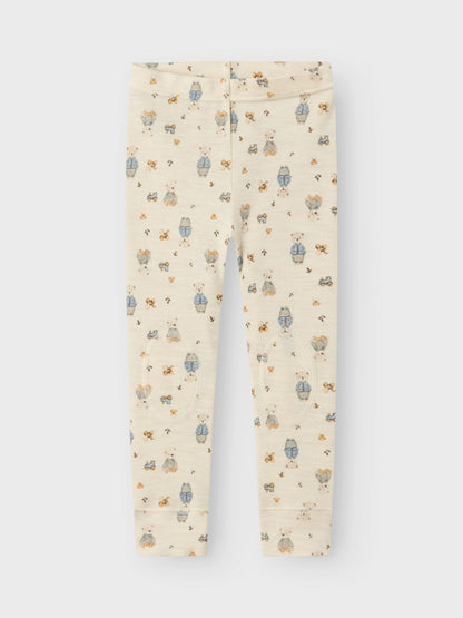 Name it Mini | Willos Ull leggings Bamse - Peyote Melange