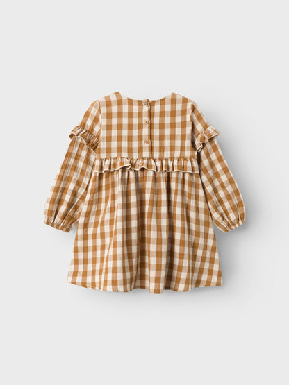 Lil Atelier Mini | Beate Loose Dress - Golden Brown