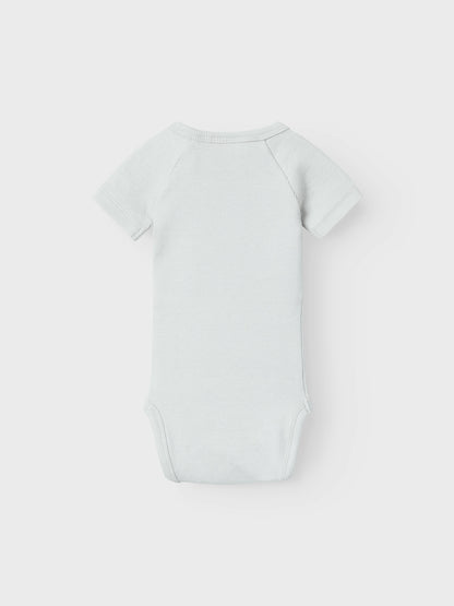 Lil Atelier Baby | Gago Slim Kortermet Body - Oyster Mushroom