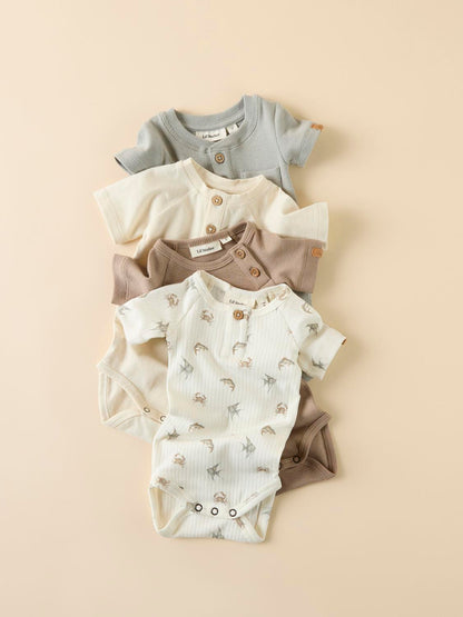 Lil Atelier Baby | Gago Slim Kortermet Body - Mocha Meringue