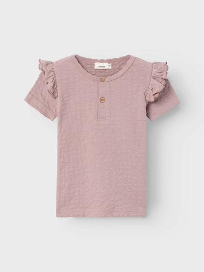 Lil Atelier Mini | Jamina Lett Jersey T-Skjorte - Fawn