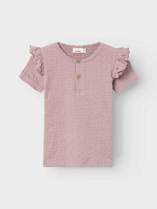 Lil Atelier Mini | Jamina Lett Jersey T-Skjorte - Fawn
