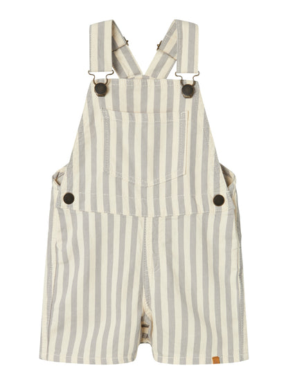 Lil Atelier Mini | Hugo Loose Overall - Limestone/Coconut Milk