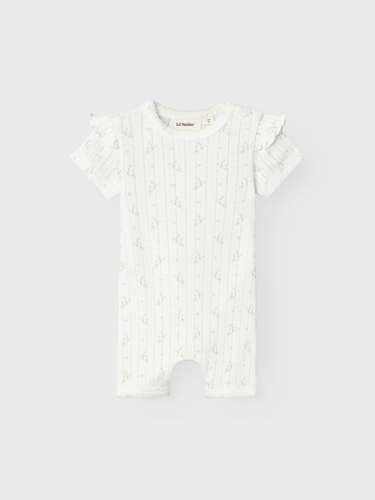 Lil Atelier Baby | Rachello Doa kortermet nattdrakt - Coconut Milk