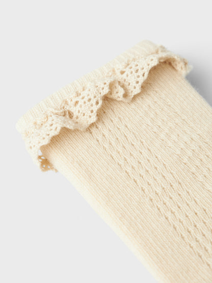 Lil Atelier Mini | Frila Knee sock - Sandshell