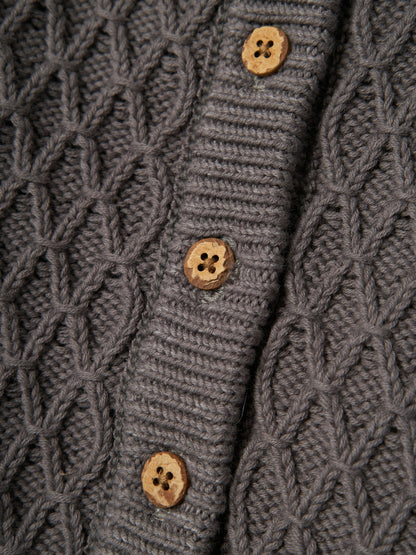 Lil Atelier Baby | Tobie strikket Cardigan - Pewter