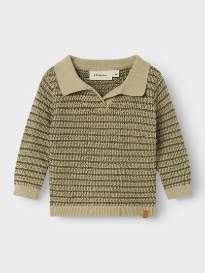 Lil Atelier Baby | Barker Strikket pengenser - Moss Gray