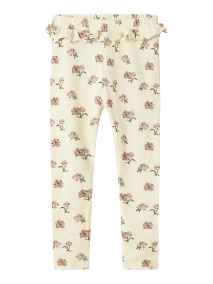 Lil Atelier Mini | Gavo Slim Leggings - Turtledove Peony