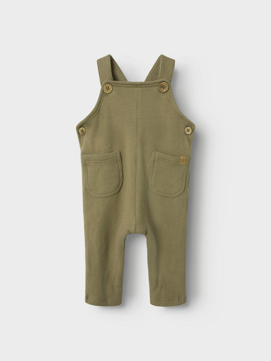 Lil Atelier Baby | Thoro Loose Overall - Petrified Oak