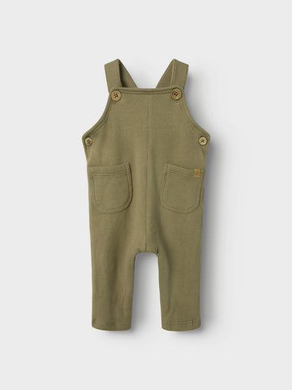 Lil Atelier Baby | Thoro Loose Overall -  Petrified Oak