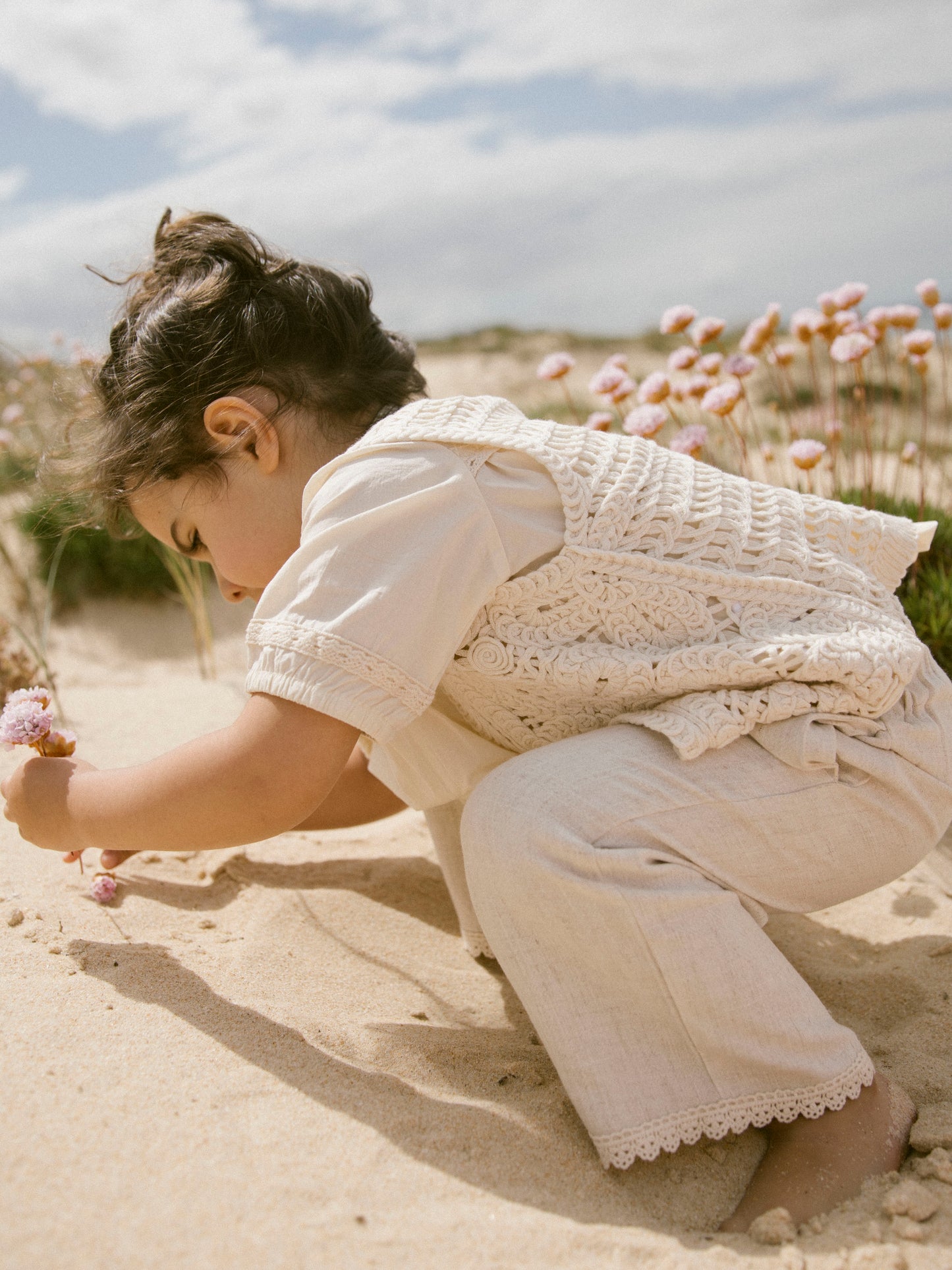 Lil Atelier Mini | Frigg Lin Bukse - Pumice Stone