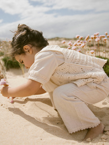 Lil Atelier Mini | Frigg Lin Bukse - Pumice Stone
