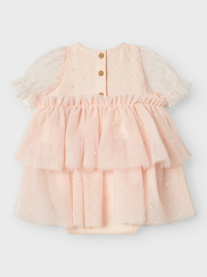 Lil Atelier Baby | Frilla Tulla kjole -  Peach Blush