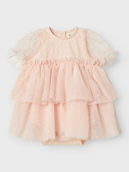 Lil Atelier Baby | Frilla Tulla kjole -  Peach Blush