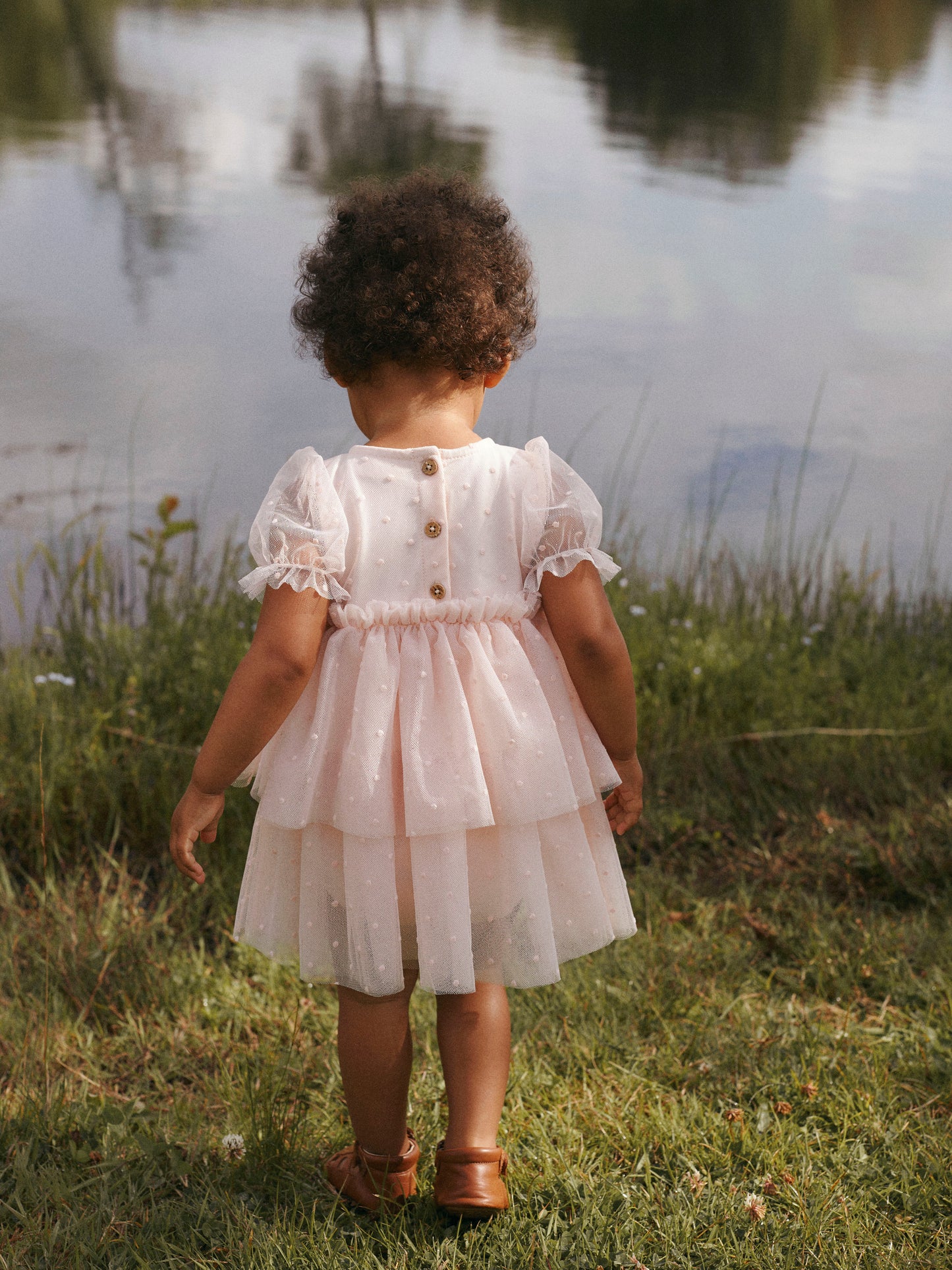 Lil Atelier Baby | Frilla Tulla kjole -  Peach Blush