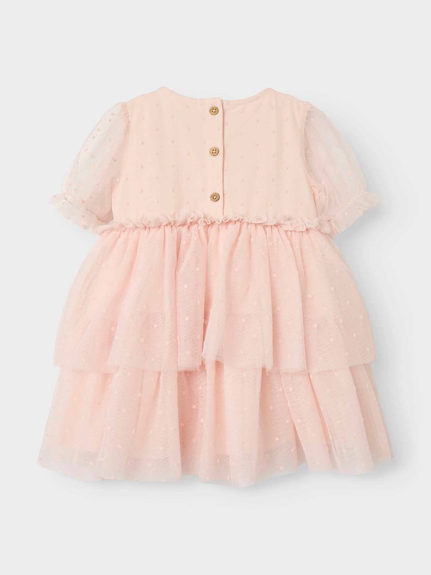 Lil Atelier Mini | Frilla Tulla kjole -  Peach Blush