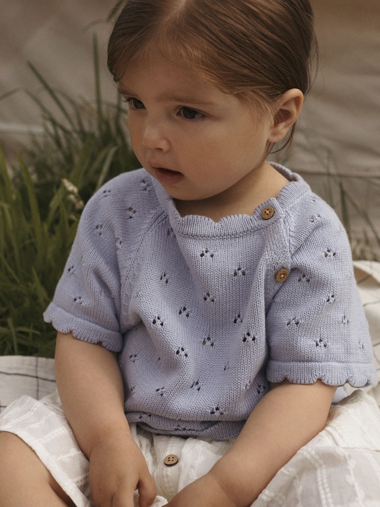 Lil Atelier Mini | Fjola Knit  - Zen Blue