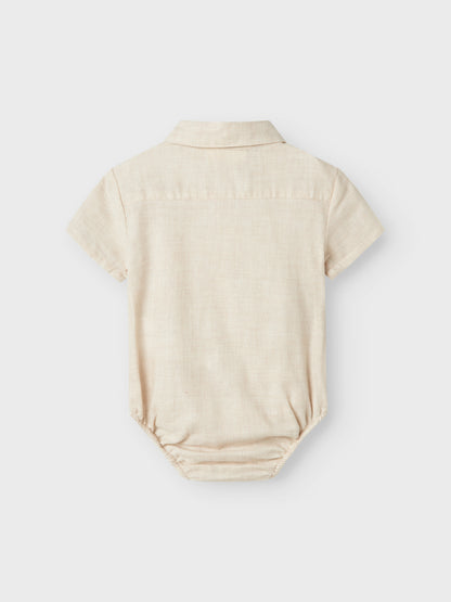 Lil Atelier Baby | Tarou Loose Skjortebody - Irish Cream