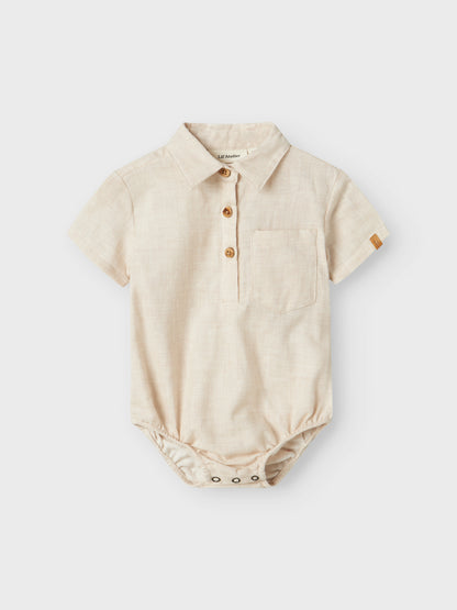 Lil Atelier Baby | Tarou Loose Skjortebody - Irish Cream