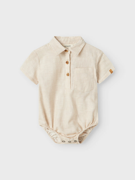 Lil Atelier Baby | Tarou Loose Skjortebody - Irish Cream