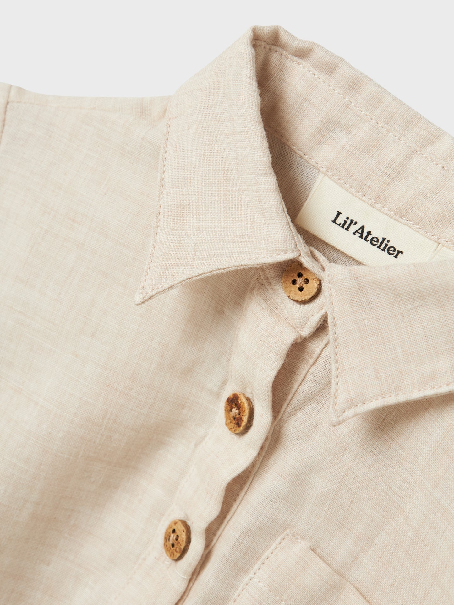 Lil Atelier Baby | Tarou Loose Skjortebody - Irish Cream