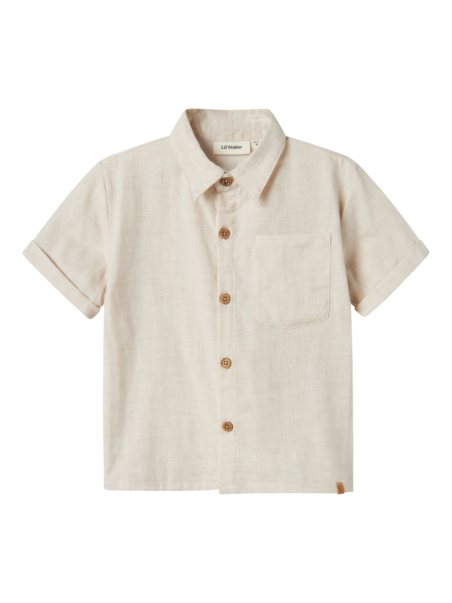 Lil Atelier Mini | Tarou Loose Shirt - Bleached Sand