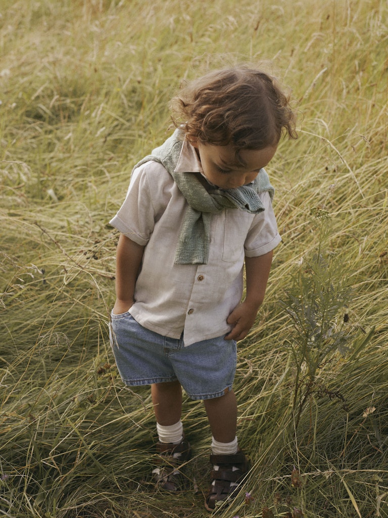 Lil Atelier Mini | Tarou Loose Shirt - Bleached Sand