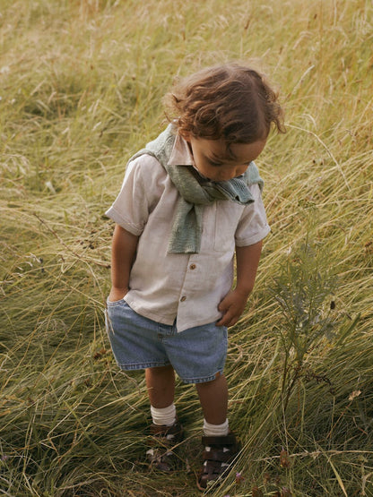 Lil Atelier Mini | Tarou Loose Shirt - Bleached Sand