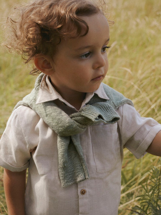 Lil Atelier Mini | Tarou Loose Shirt - Bleached Sand