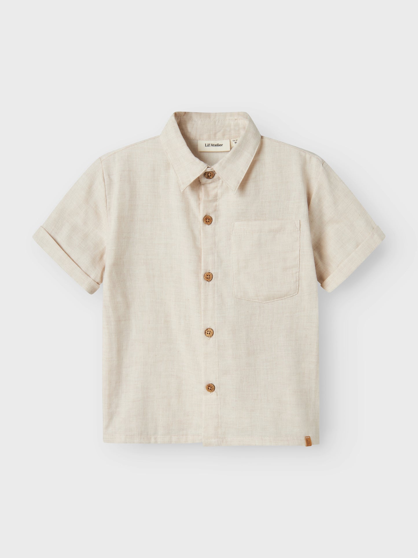 Lil Atelier Mini | Tarou Loose Shirt - Bleached Sand