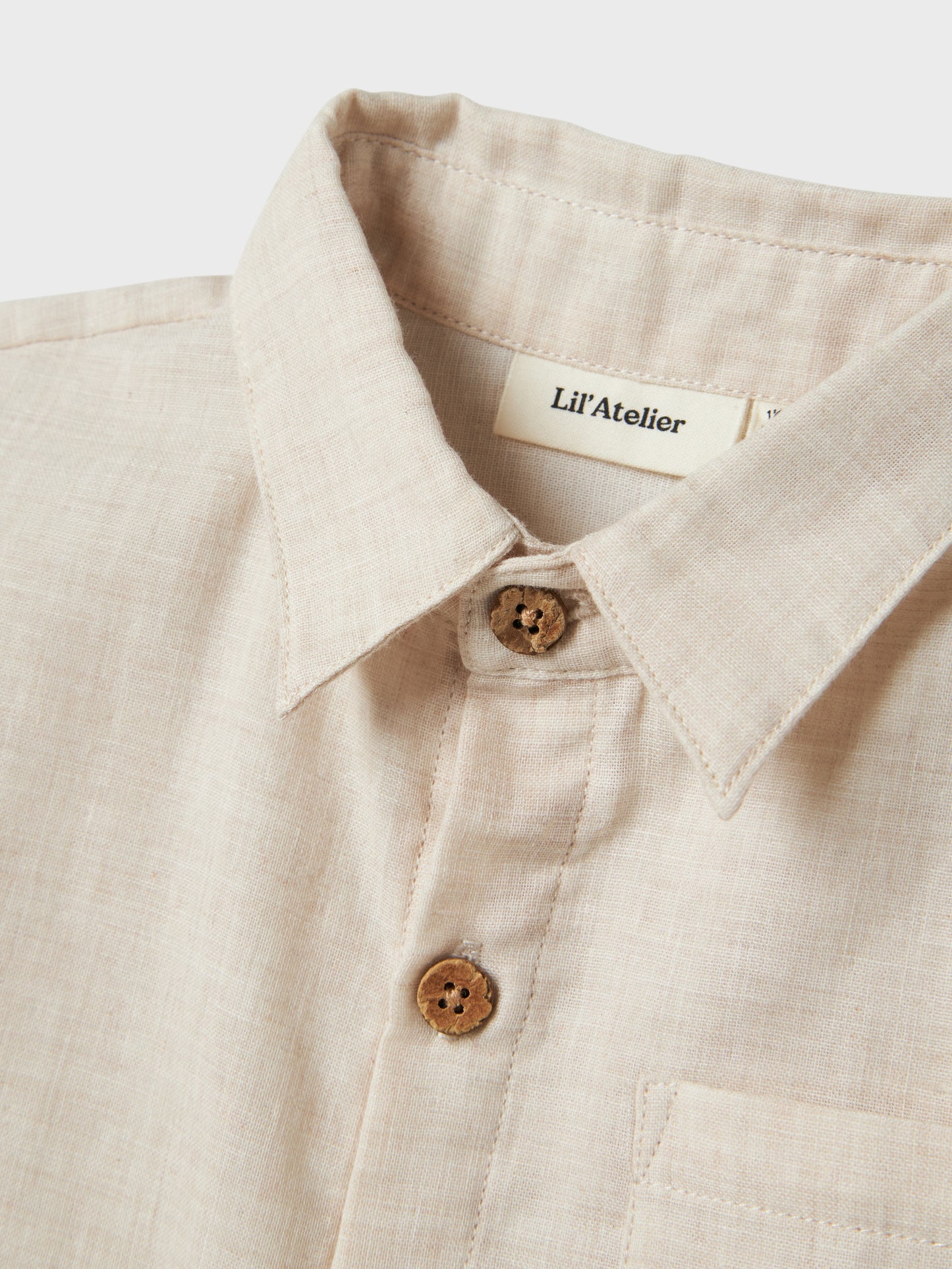 Lil Atelier Mini | Tarou Loose Shirt - Bleached Sand