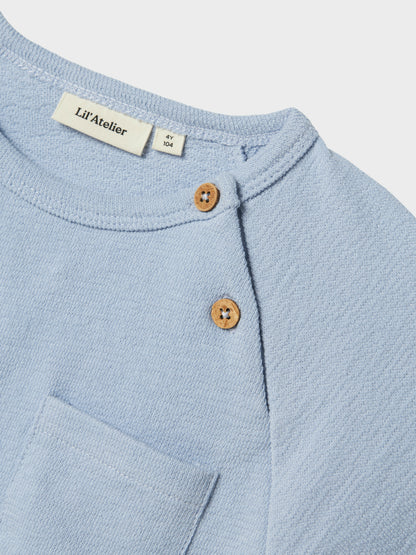 Lil Atelier Mini | Jollo Sweat Top - Zen Blue