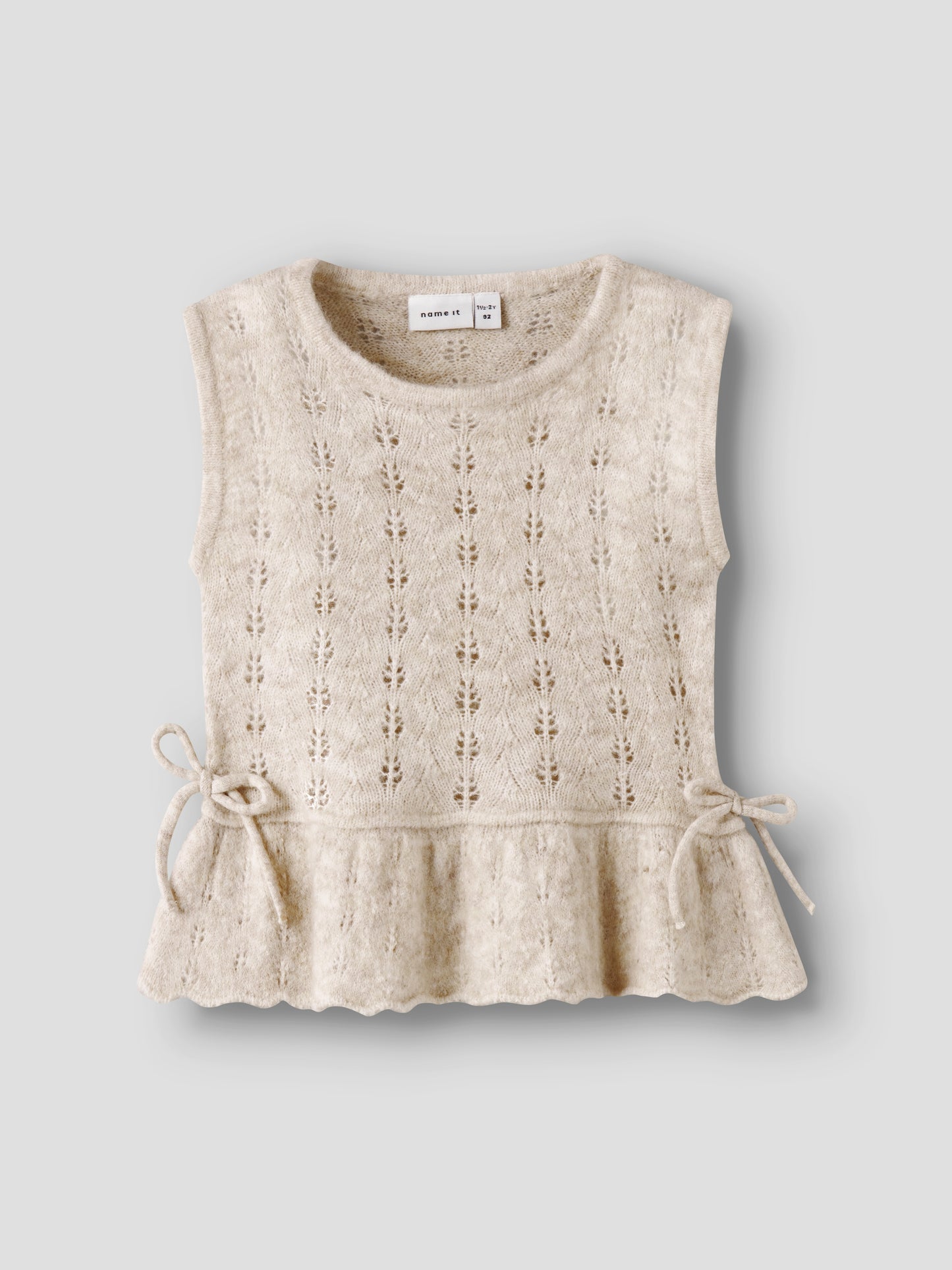 Name it Mini | Desta strikket ullvest -  Peyote Melange