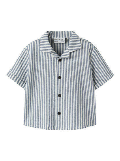 Name it MINI | Denis Kortermet Skjorte - Vintage Indigo
