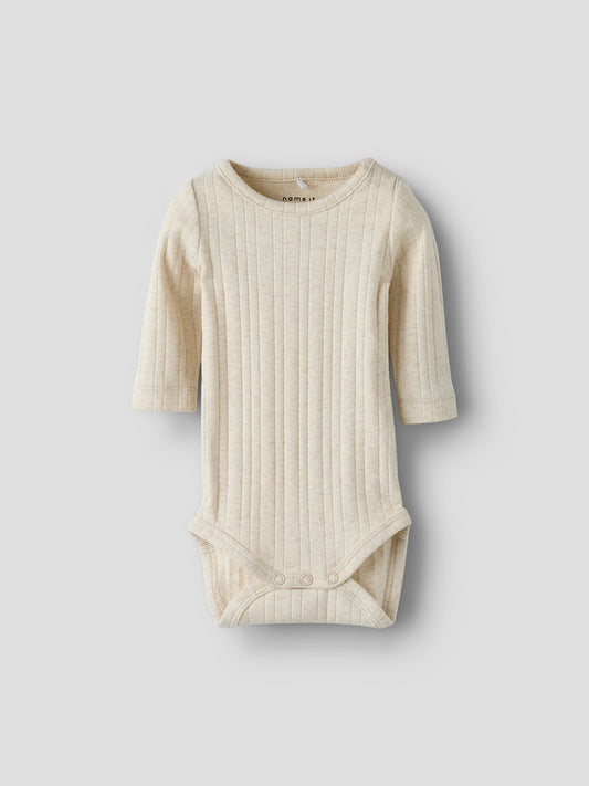 Name It BABY | Filus bomullsbody - Peyote Melange