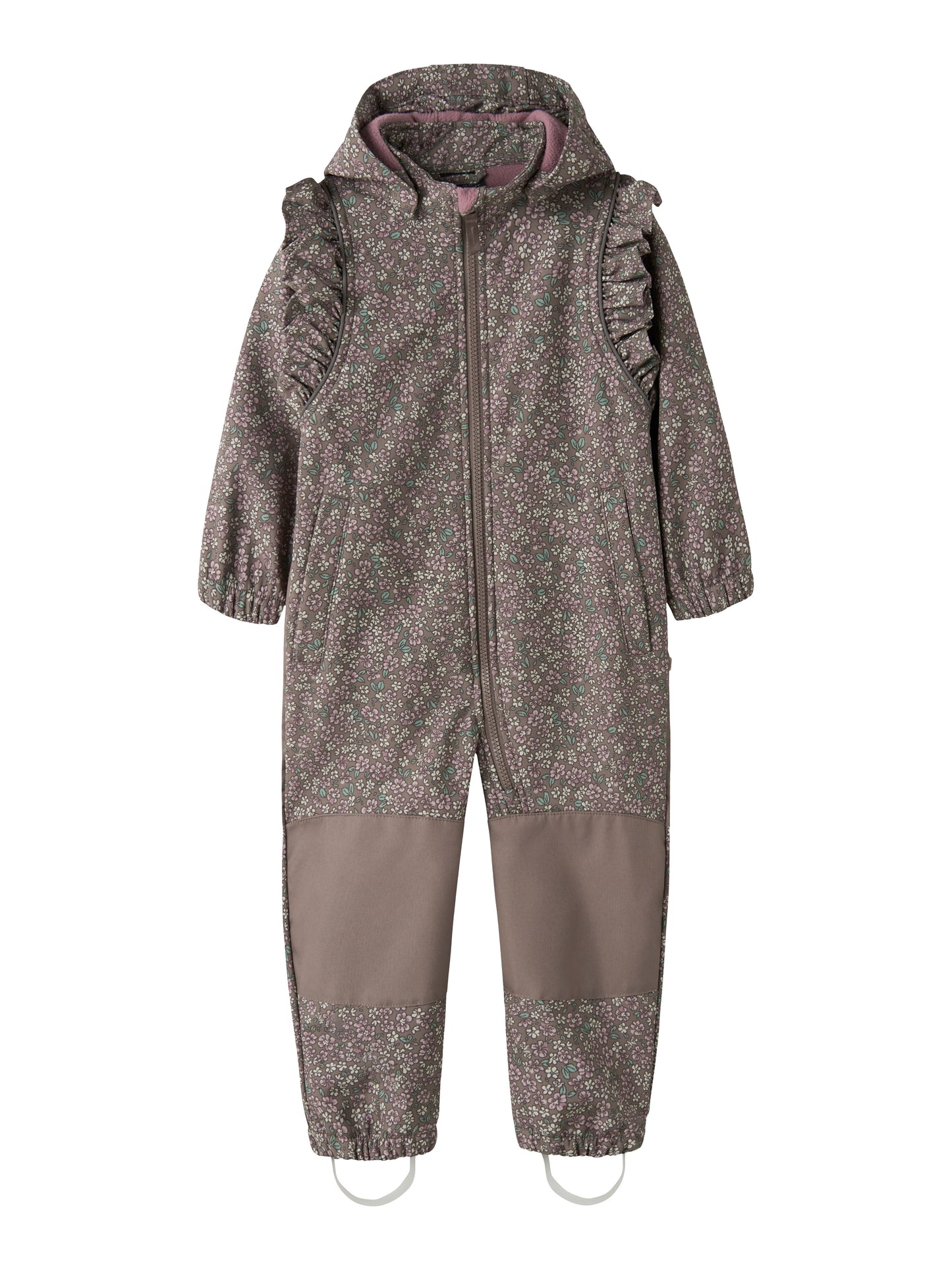 Name it | Alfa softshelldress - Brown Lentil Blomster