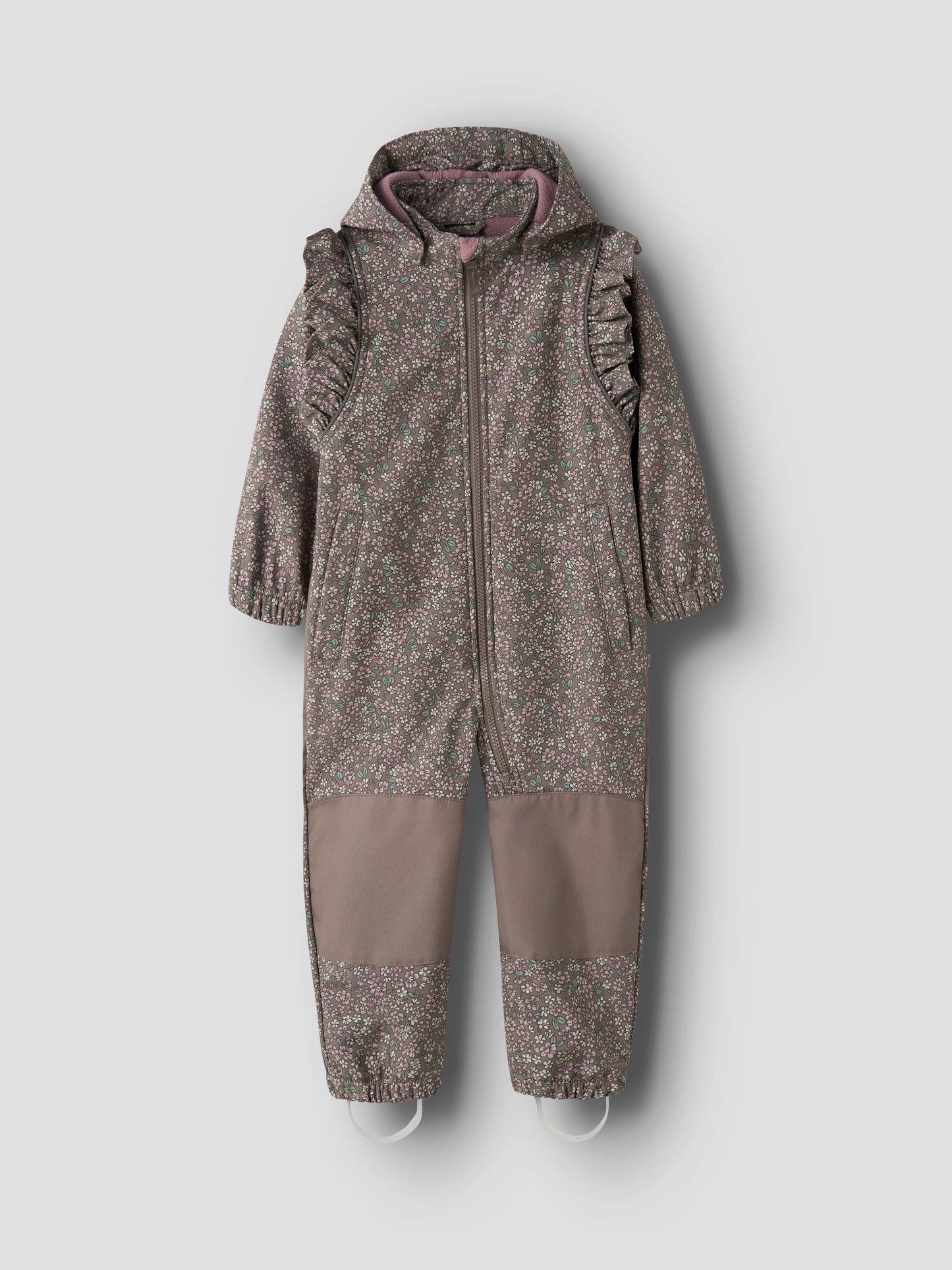 Name it | Alfa softshelldress - Brown Lentil Blomster