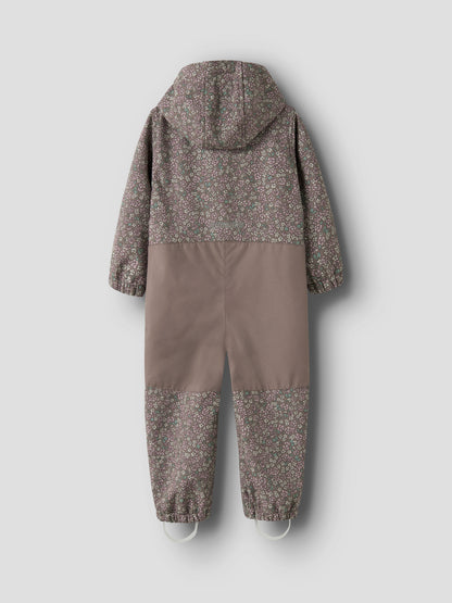 Name it | Alfa softshelldress - Brown Lentil Blomster