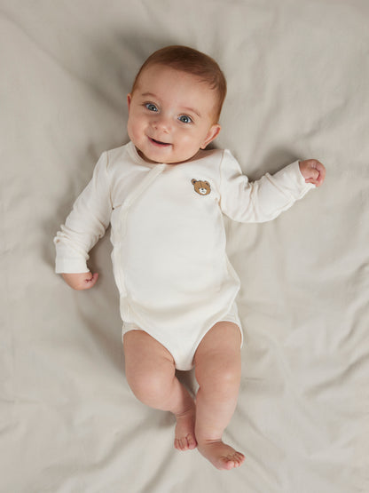 Name it Baby | Unisex Basic Omslagsbody - Pumice Bear