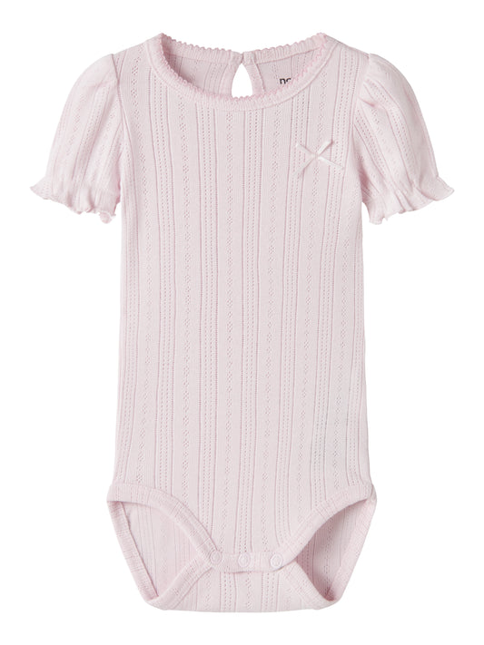 Name It BABY | Happy kortermet pointelle body - Cradie Pink