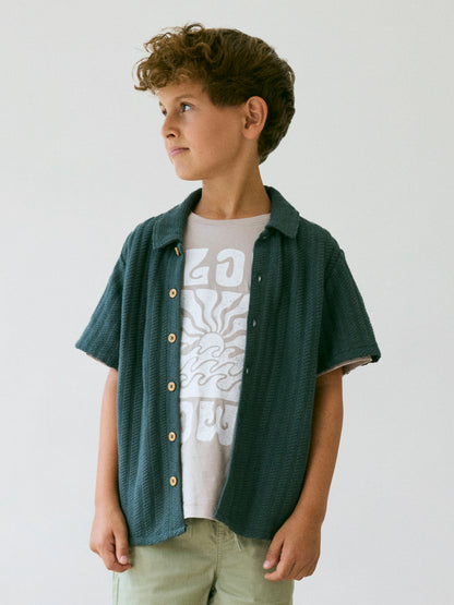 Name it KIDS | Jove Kortermet Shirt - Garden Topiary