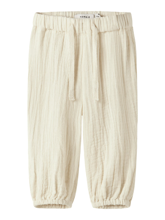 Name it BABY | Safi unisex musselin bukse - Almond Milk