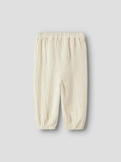 Name it BABY | Safi unisex musselin bukse - Almond Milk
