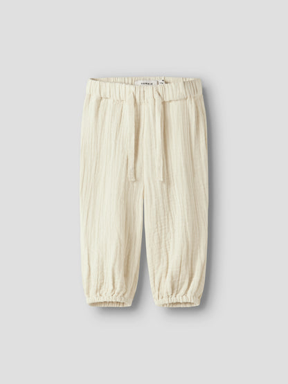 Name it BABY | Safi unisex musselin bukse - Almond Milk
