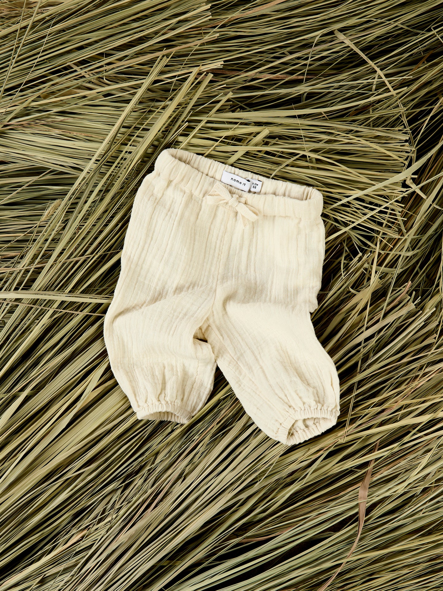 Name it BABY | Safi unisex musselin bukse - Almond Milk