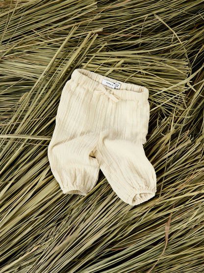 Name it BABY | Safi unisex musselin bukse - Almond Milk