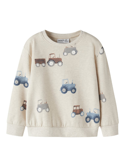 Name It MINI | Tractor Sweat Genser - Peyote Melange