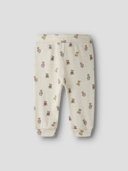 Name it Baby | Stretchy Bomullsbukse - Peyote Melange Bamse