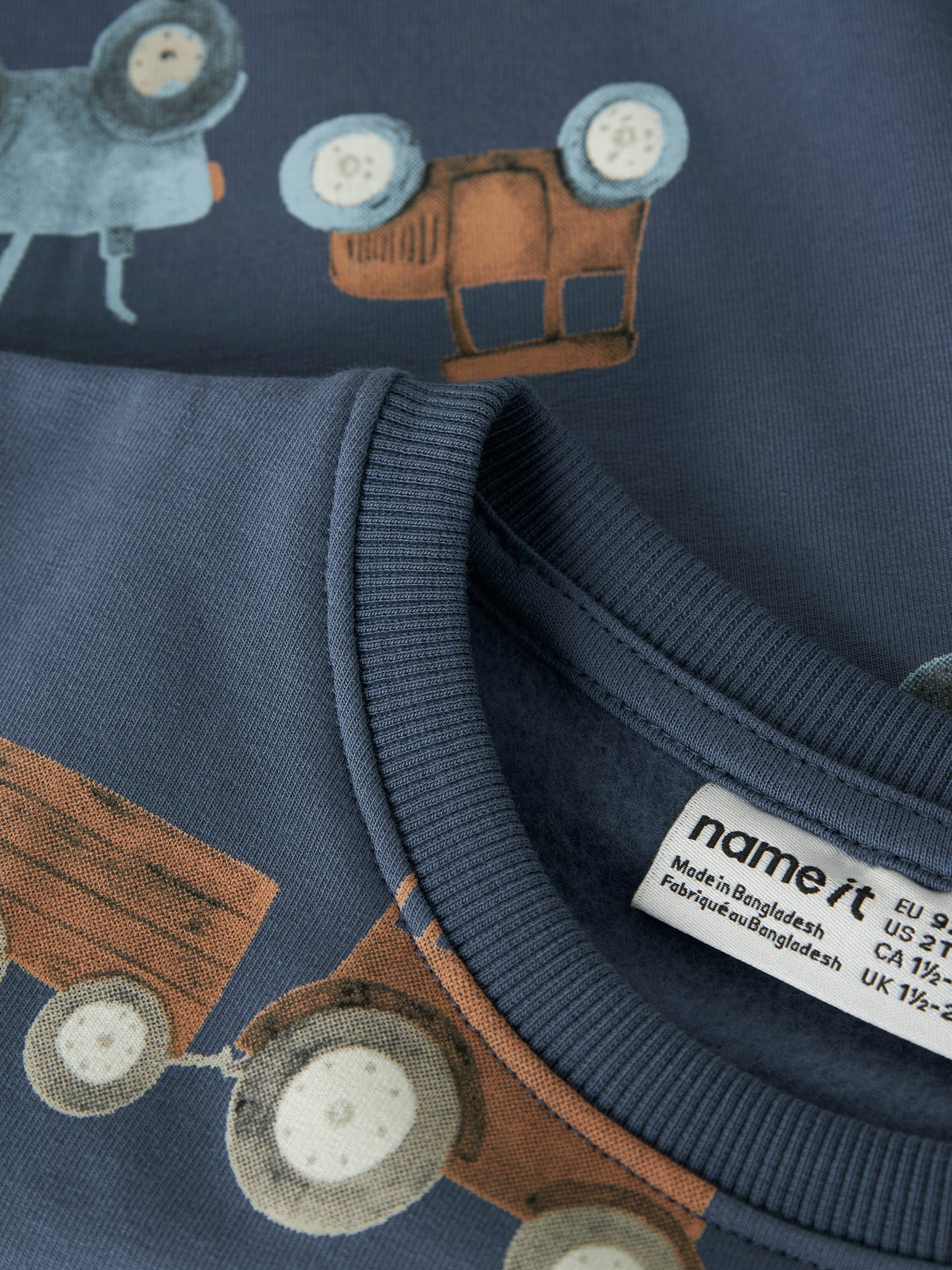 Name It MINI | Tractor Sweat Genser - Vintage Indigo